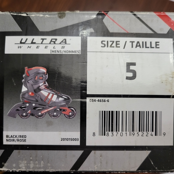 Men's Ultra wheels Black/red rollers - Picture 9 of 9